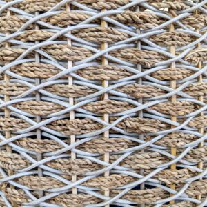 Up close wicker basket weave