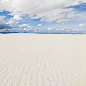 Wind-blown sand dunes in White Sands