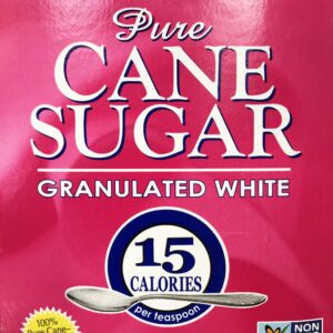 a box of cane sugar
