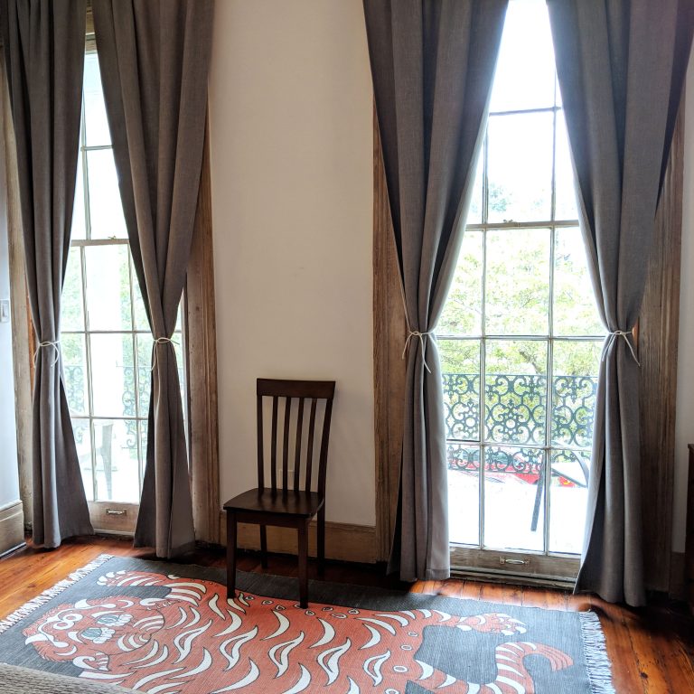 massive windows in New Orleans Airbnb