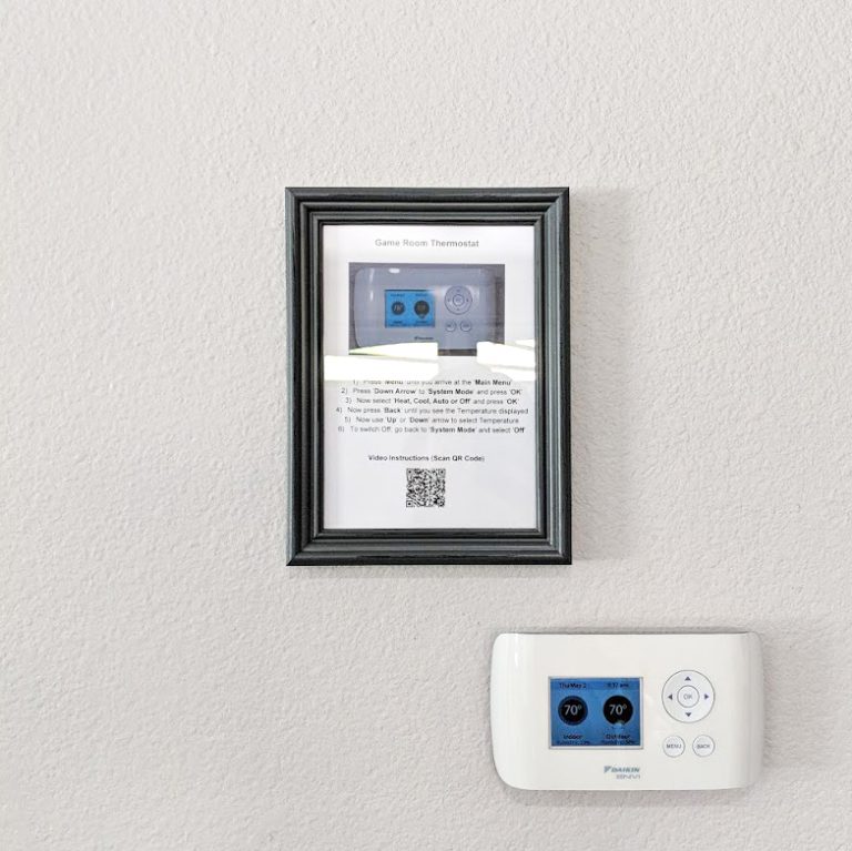 thermostat with instructions