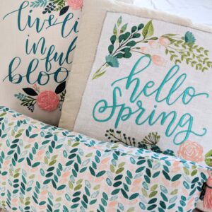 Hello Spring throw pillows Airbnb Gifts